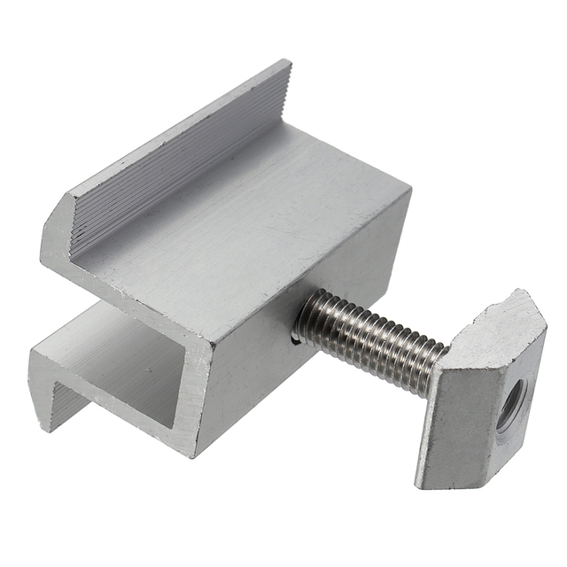 Zaciski do montażu paneli słonecznych Aluminiowe akcesoria solarne Zacisk środkowy