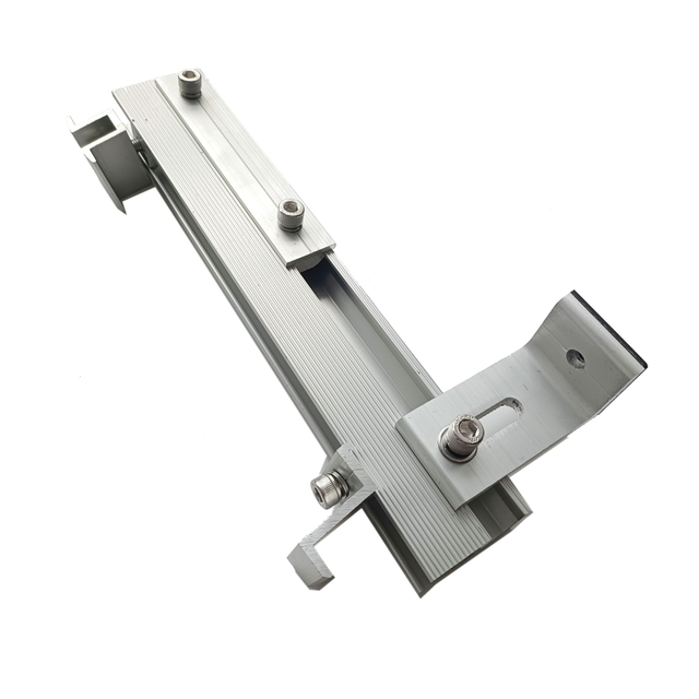 Regulowany zestaw do montażu panelu słonecznego na szynie aluminiowej z modelem M1-M25 Zawiera zacisk solarny