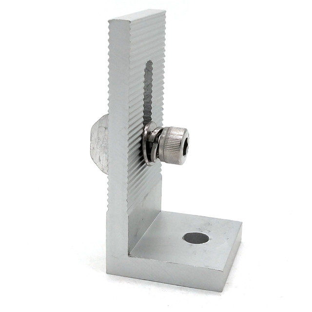 Zaciski do paneli słonecznych Aluminiowa stopka Solar L do montażu na panelach słonecznych