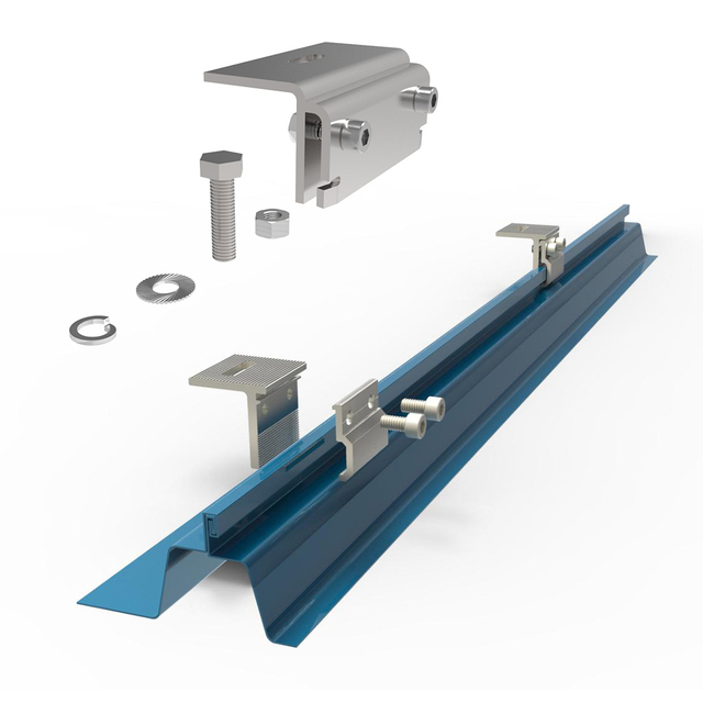  Trapezoidalny metalowy dach stojący szew metalowy dach solarowy System wspornika