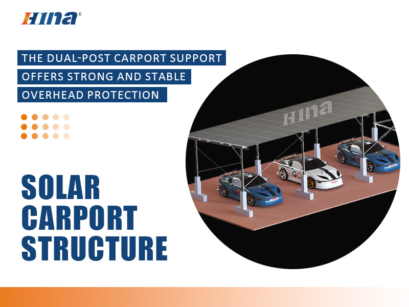 System mocowania wiaty solarnej z podwójną kolumną – konstrukcja wiaty fotowoltaicznej o wysokiej wytrzymałości
