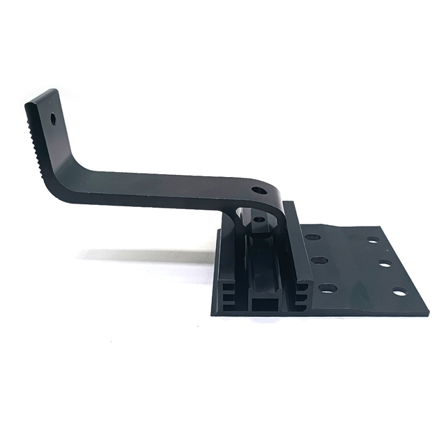 Aluminiowy czarny wspornik Rozwiązanie haka dachowego z dachówką słoneczną do systemu zasilania energią słoneczną dla domu