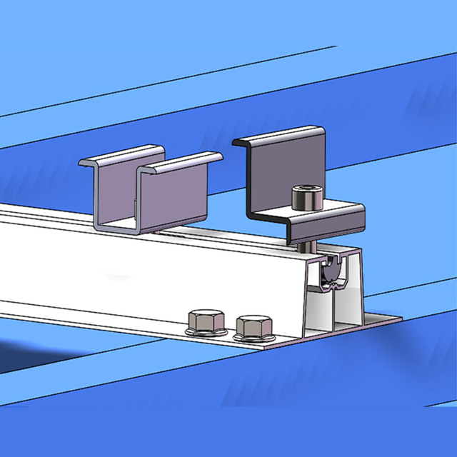 Aluminiowy roztwór szyny do trapezoidalnego metalowego dachu zasilania energii słonecznej domowy system panelu słonecznego