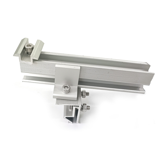 Metalowe mocowania do energii słonecznej Montaż aluminiowego zacisku dachowego Wspornik solarny