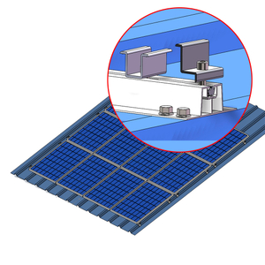 Aluminiowy roztwór szyny do trapezoidalnego metalowego dachu zasilania energii słonecznej domowy system panelu słonecznego